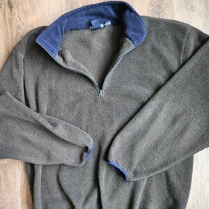 Vintage 90’s Nautica Nautech 1/4 Zip Navy Gray Fleece Made In USA Mens XXL